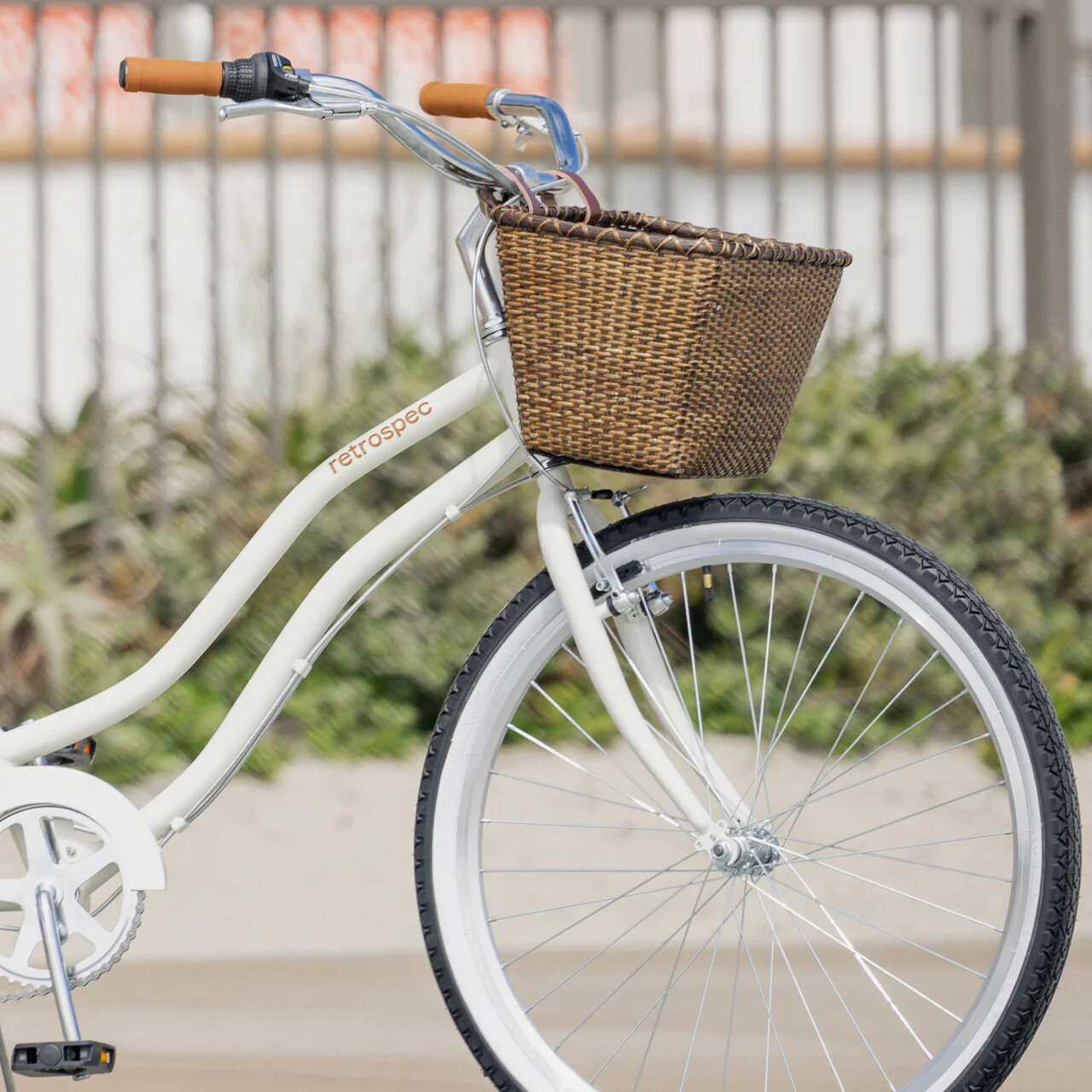 Toto Handwoven Cane Bike Basket - Image 10